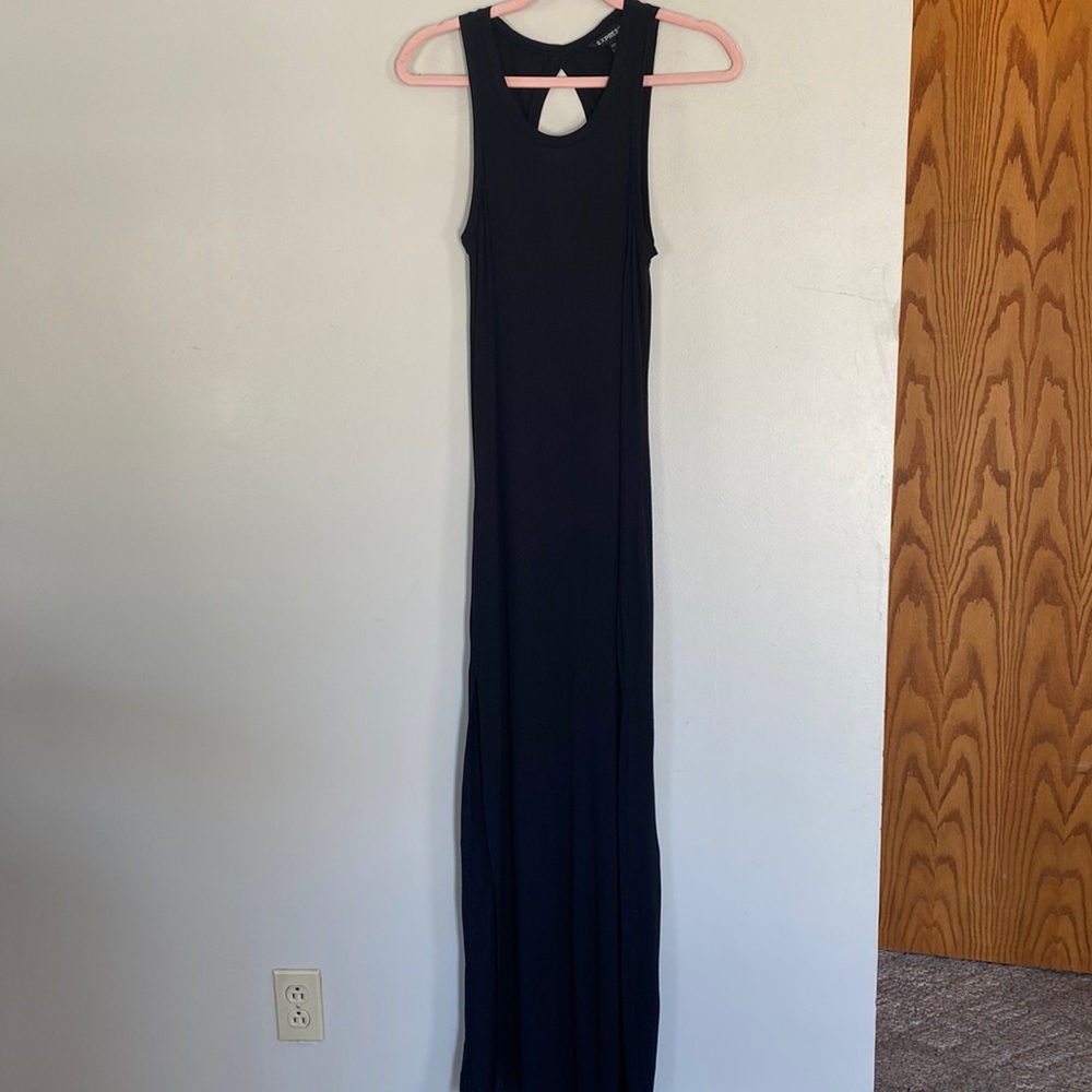 Express Black Keyhole Back Maxi Dress - XS